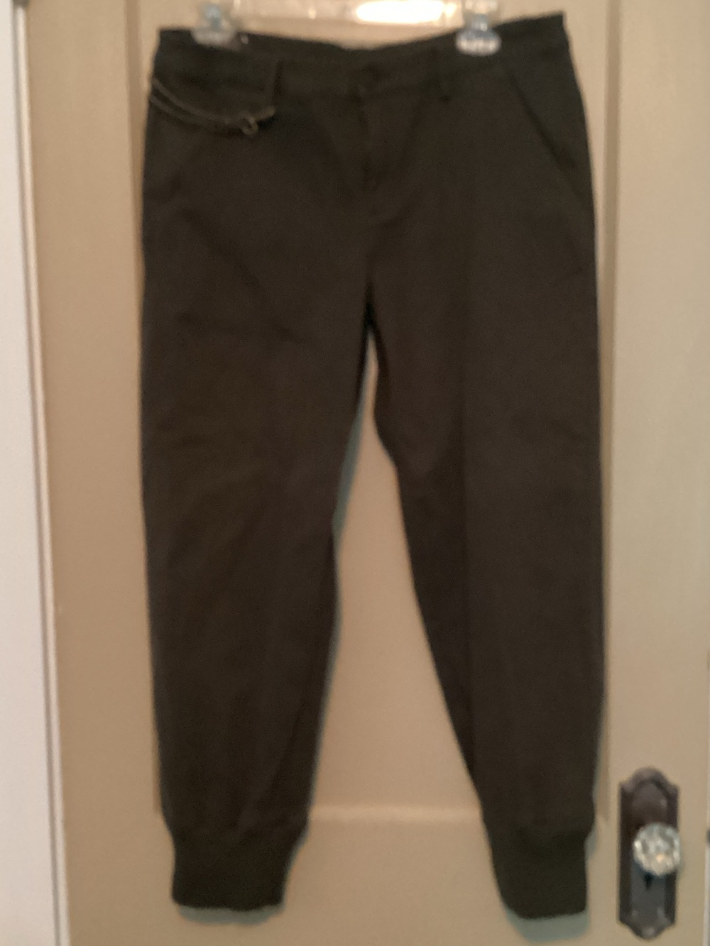 Women’s Olive Green Pants - Casual Tapered Fit